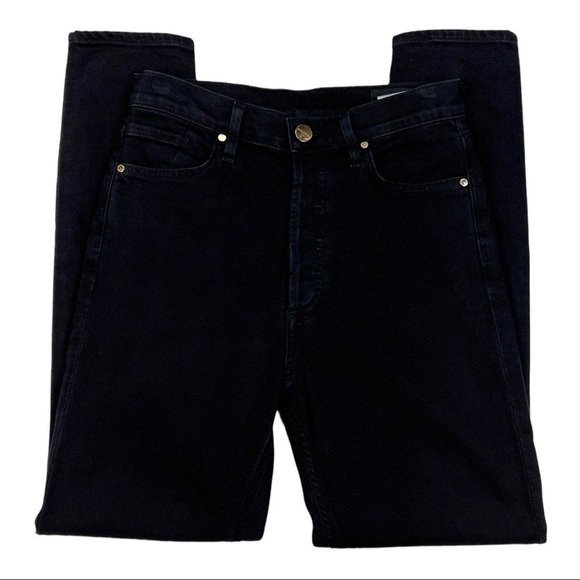 GOLDSIGN The High Rise Slim Jean in Slater Black W3343-672 Size 26 - Picture 7 of 12